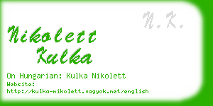 nikolett kulka business card